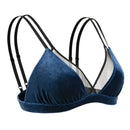 Lining Wire Free Comfort Unpadded Bras Velvet Cup Two layers Thin Bra