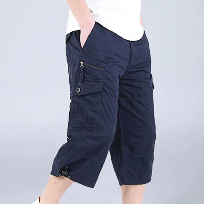 Cargo Shorts Men Summer Casual Cotton Breeches Cropped Trousers Military Camouflage Shorts