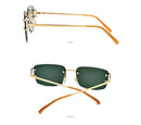 Rimless Sunglasses Design Frameless Oversize Square Luxury Sun Glasses