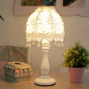 Lace fabric white table lamps Romantic rural maid lovely dimmer switch wood lamps
