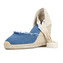 Denim Sandals  Wedge For Women With Ankle Strap