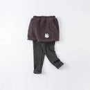 Winter kids girls solid pockets pants children boutique casual full-length pants