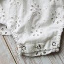Citgeett Summer Infant Baby Girls Fresh Solid Color Bodysuit Flower Skirt Hem Lace Sleeveless Triangle Jumpsuits Clothes