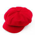 Octagonal Cap Big Head Plain Beret Hat