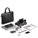 Soft Leather Unisex Solid Waterproof Laptop Computer Bag Briefcase Sleeve Case Bag