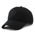 Black baseball cap with a logo on a white background, Obroi