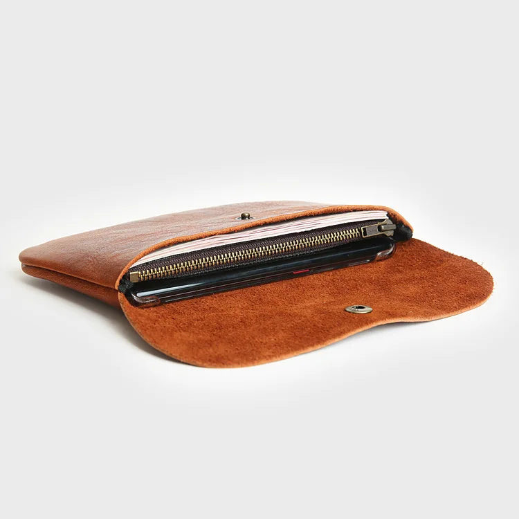 Genuine Leather Wallets Men Long Slim Men's Purse With Passport Card Holder Zipper Coin