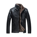 Leather Jacket Mens Winter Fleece Men Thick Motorcycle windproof Warm Coat Male Clothing