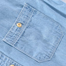 Summer denim shirt men blue shirts for men casual shirt mens comfortable