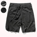 Summer Sports Sweatpants Shorts Men's Simple Pure Cotton Loose Elastic Waist Drawstring Casual Knee Length Pants