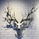 Deer Head Wall Decoration Board Room Wall Decor Large Size Animal Statue Resin Crafts Lucky Deer Head Wall Hanging