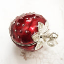 Pendant Red Strawberry Locket Jewelry Europe 925 Sterling Silver Accessories Gift