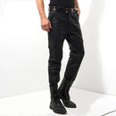 Genuine Leather Pants Men Casual Motorcycle Pants Men Leather Joggers Pantalon