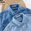 Summer denim shirt men blue shirts for men casual shirt mens comfortable