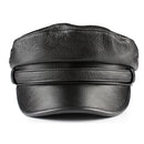 Newsboy Cap Women Genuine Leather Baker Boy Hat Real Ladies Beret Black Flat Cap