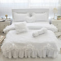 Thick Quilted lace Bedding set King queen Twin size Bed set Princess set Pillowcase