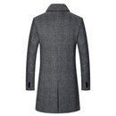 Men Trench Coat Wool Blend Top Winter Long Single Breasted Classic Stylish Jacket for Male