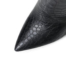 Thin High Heel Women Ankle Boots Female Zipper Stone Short Boots Autumn Winter Pointed Toe Women's Shoes