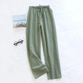 Cotton trousers thin home pants Elastic Waist Sleep Bottoms Plaid lounge pants home sleepwear