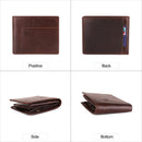 Genuine Leather Wallet Men Coin Purse Rfid Anti-theft Purse for Money Retro Wallet With Card Holders Man Gift Short Purse