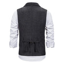 Men Waistcoat Formal Business Slim Fit Sleeveless Jacket