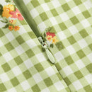 Women Dresses Summer Plaid And Floral Vacation Casual Beach Dress Sleeveless Sexy Tie Strap Mini Dress Woman Sundress