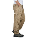 Cargo Pants Men Cotton Tactical Multi-Pocket Overalls Male Combat Loose Trousers Military Work Straight Joggers