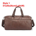 Men Handbag Leather Large Capacity Travel Bag Shoulder Bag Male Hand Duffle Tote Bag Casual Messenger Bags