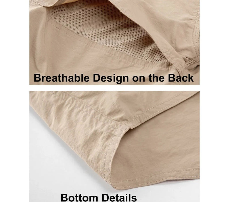 Men's Tactical Shirts Summer Lightweight Quick Drying Shirts Army Military Shirts Long Sleeve Outdoor Work Cargo Shirts