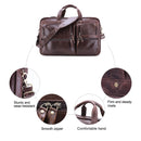 Genuine Leather Men's Briefcase First Layer of Briefcases Shoulder Bag for Men Travel Handbag Men Briefcase