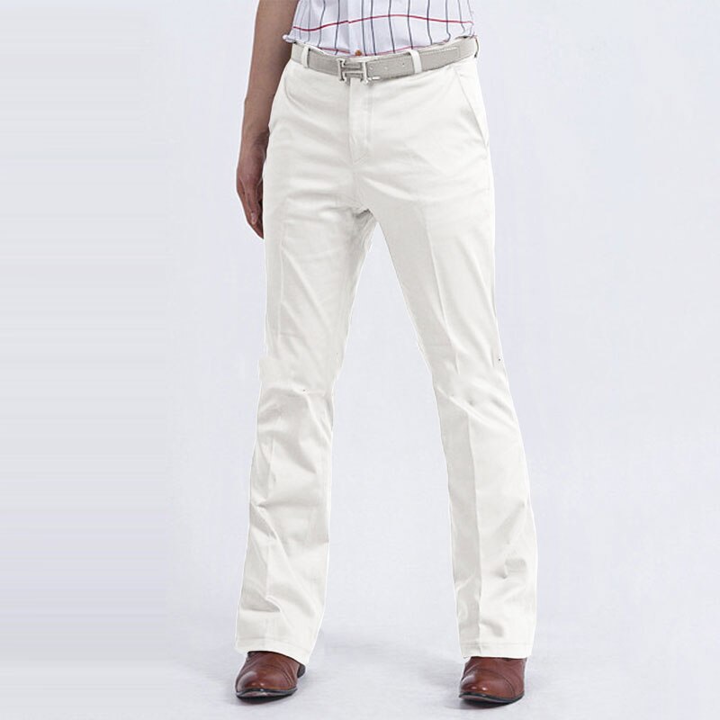 Men Casual FIared pants Slim-fit non-scalding White trousers Male version of the Big pants wide-leg pants