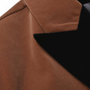 Men Suit Jacket Blazer Men's Casual Patchwork Colored  One-button Suit