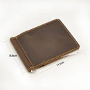 Handmade Genuine Leather Men Money Clip Wallet with Card Holder Money Holder Wallet Men Wallet Clip Bill Holder