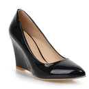 Wedges Heels Pumps Shoes Woman Spring Casual Black Wedge Wedding Office Party Shoes Ladies Elegant Pointed