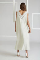 Summer Women Sleepwear Custom Made Long Sleeves with Sash Lace Edge Designer Evening Gown