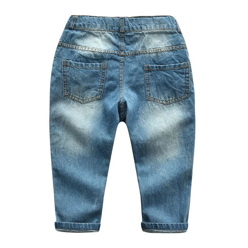 Baby Boys Cotton Jeans Pants Kids Children Spring Autumn Thinner Denim Causal Trousers Children Clothing for 2-7 Years Old