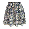 Ruffles Women Skirt Elastic Band High Waist Lace Up Female Skirt Floral Summer New Mini A-line Skirt