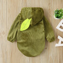 Autumn 6-24M Infant Kids Baby Boys Girls Cute Costume Hooded Leaf Bodysuit Long Sleeve Jumpsuit Clothes