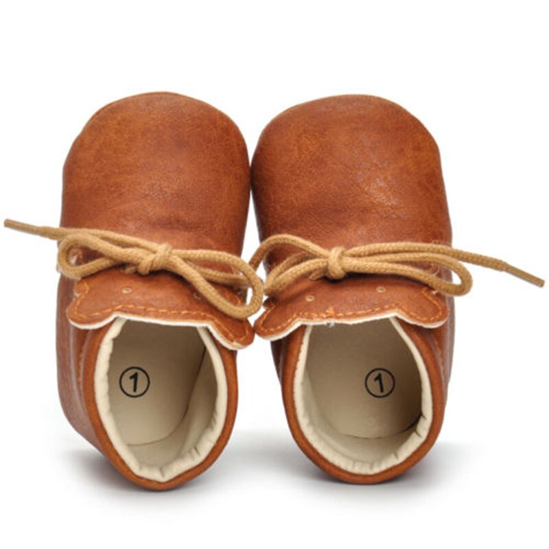 Toddler Baby Boy Girl Waterproof Crib Shoes Soft Sole Leather Sneakers Cartoon