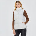 Winter women down vest short stand-up collar casual white duck down jacket coat