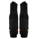 Women Round Toe Platform Lace Up High Heel  Black Ankle Boots For Winter