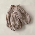 Newborn Baby Girls Casual Clothes Autumn Bodysuit Toddler Girls Cotton Embroidered Jumpsuit