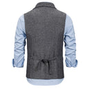 Men Waistcoat Formal Business Slim Fit Sleeveless Jacket