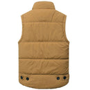 Men Spring Autumn Casual Vest Men Stand Solid Color Warm  Jacket Vests Outdoor Waistcoat Men