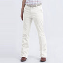 Men Casual FIared pants Slim-fit non-scalding White trousers Male pants wide-leg pants