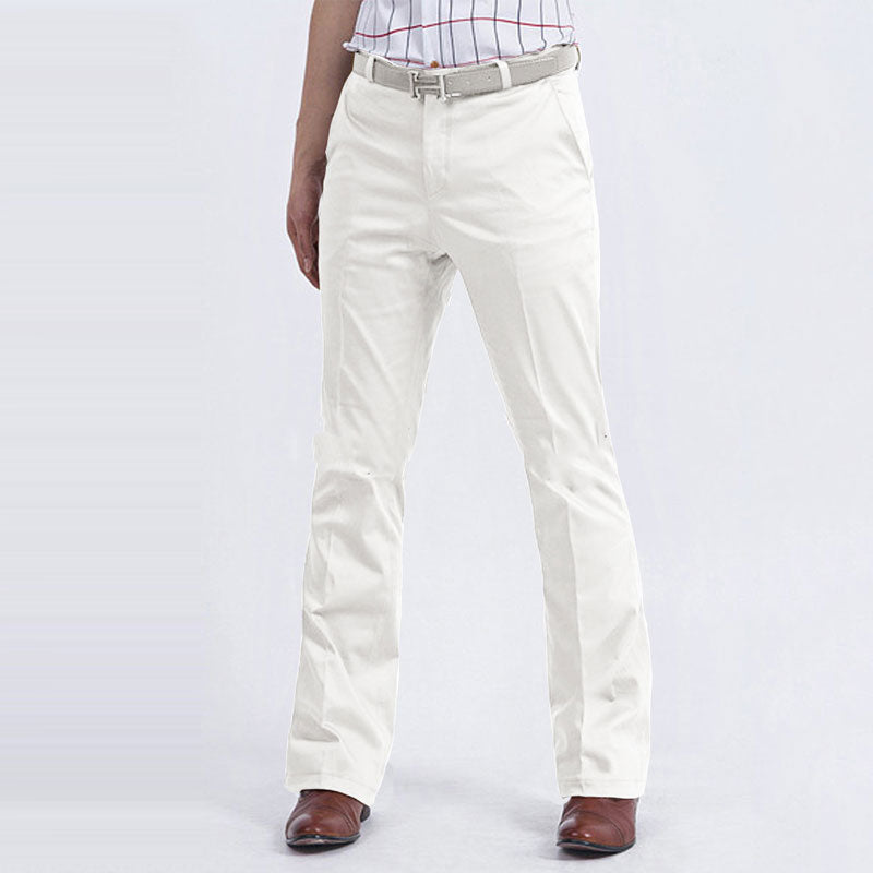 Men Casual FIared pants Slim-fit non-scalding White trousers Male version of the Big pants wide-leg pants