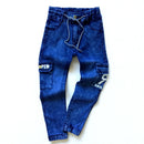 Children's Jeans Spring Autumn Boys Denim Pants Kids Multi-pocket Slacks