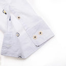 Embroidered Business Casual Shirt Men Cotton Long Sleeve Social Dress Shirt