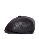 Beret Cap Men Genuine Leather Hats Forward Boina Brown Peaked Caps