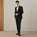 Wedding Suit For Men Groom Dress Formal Business Man Black Suits Set Blazer Vest Pant Slim Style